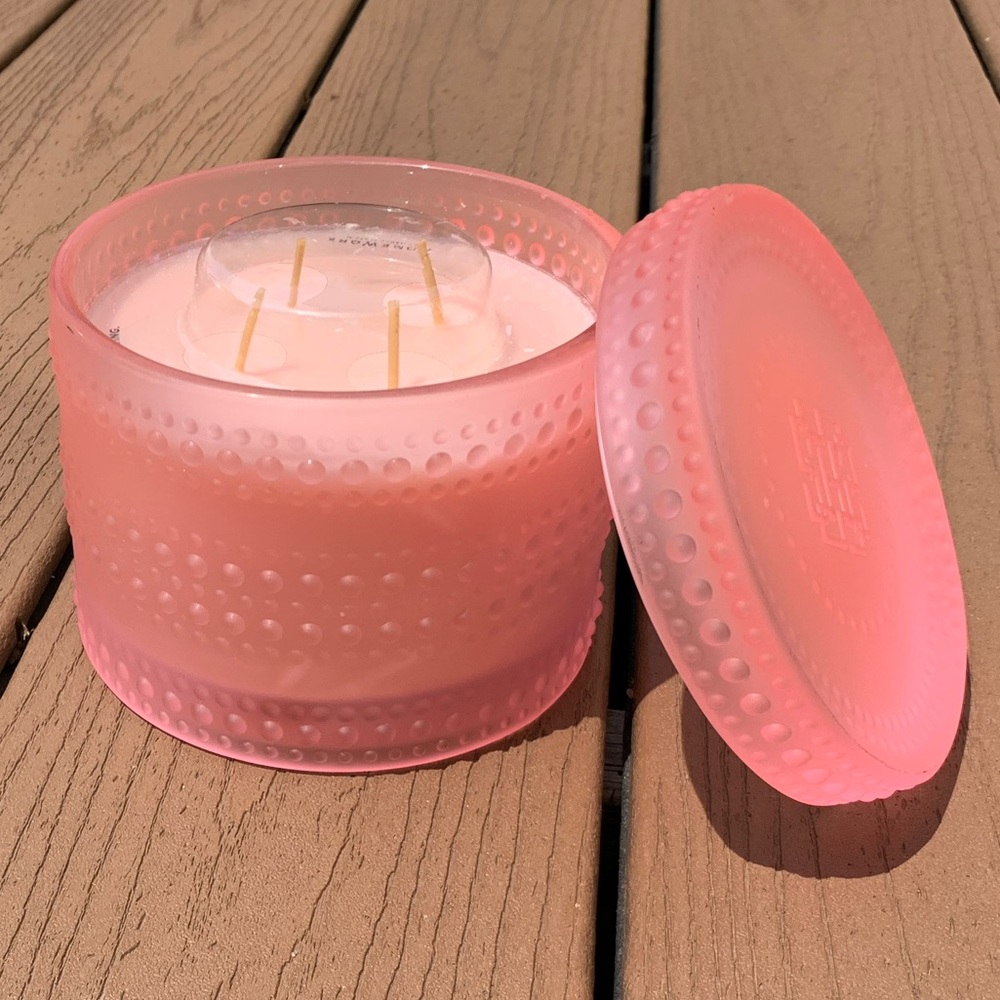 🆕 PINK CHERRY BLOSSOM BEIGNET HARRY SLATKIN HOMEWORX 4 WICK 18oz CANDLE NWTS!!!